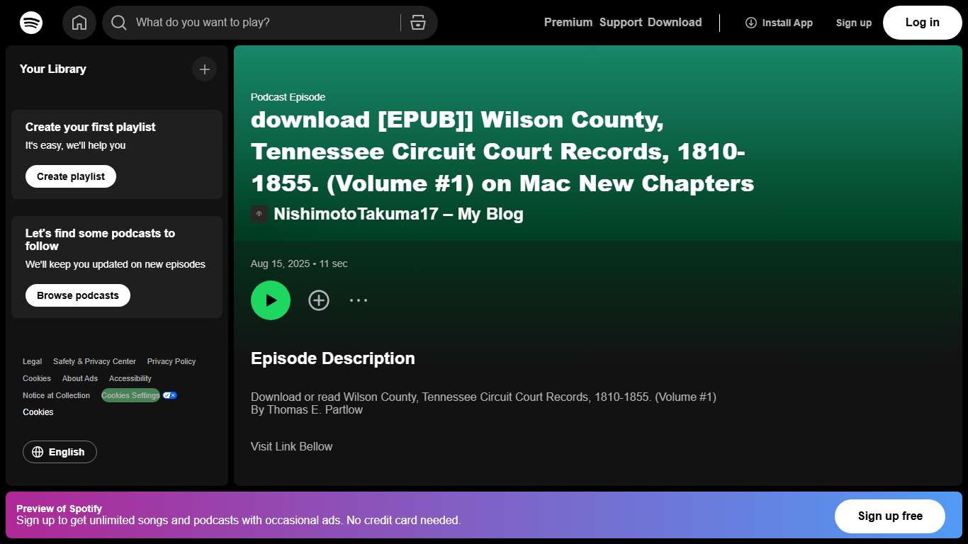 download [EPUB]] Wilson County, Tennessee Circuit Court Records, 1810-1855. (Volume #1) on Mac New Chapters - NishimotoTakuma17 – My Blog Podcast on Spotify